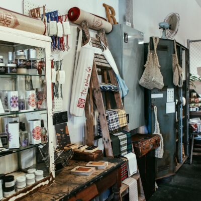 Antique Store Interior with Vintage Merchandise