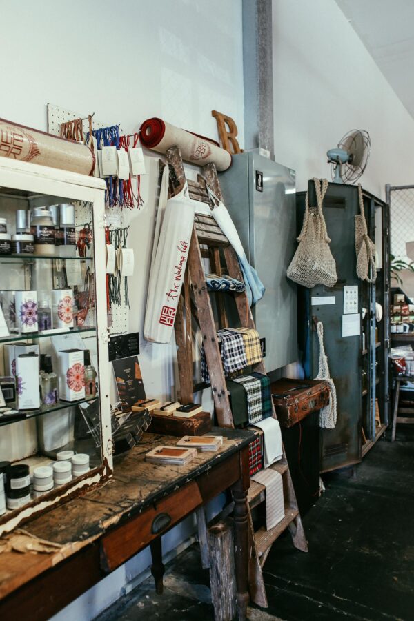 Antique Store Interior with Vintage Merchandise